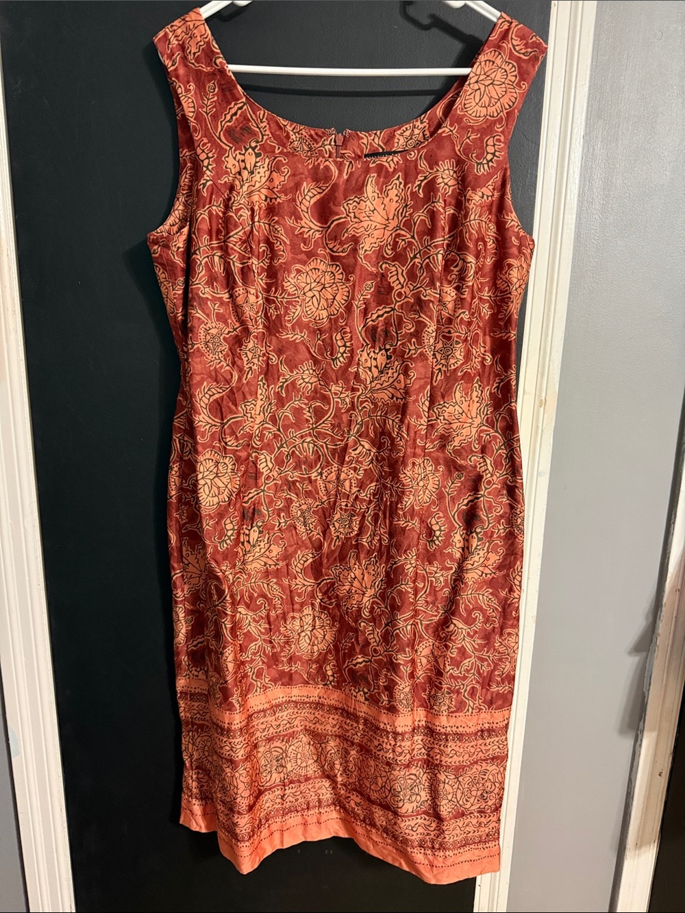 Peruvian Connection Pima Cotton Print Heath Dress Size: 12